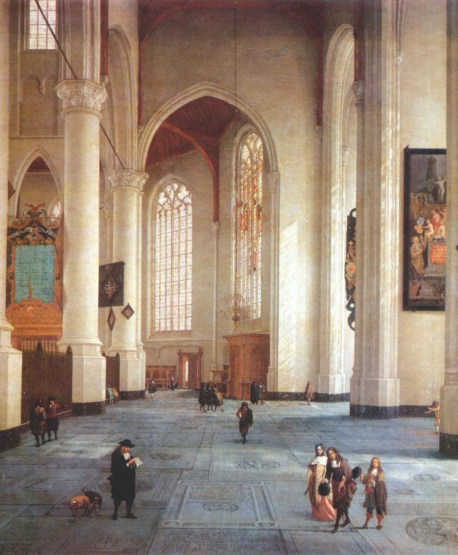 LORME, Anthonie de Interior of the St Laurenskerk in Rotterdam g Germany oil painting art